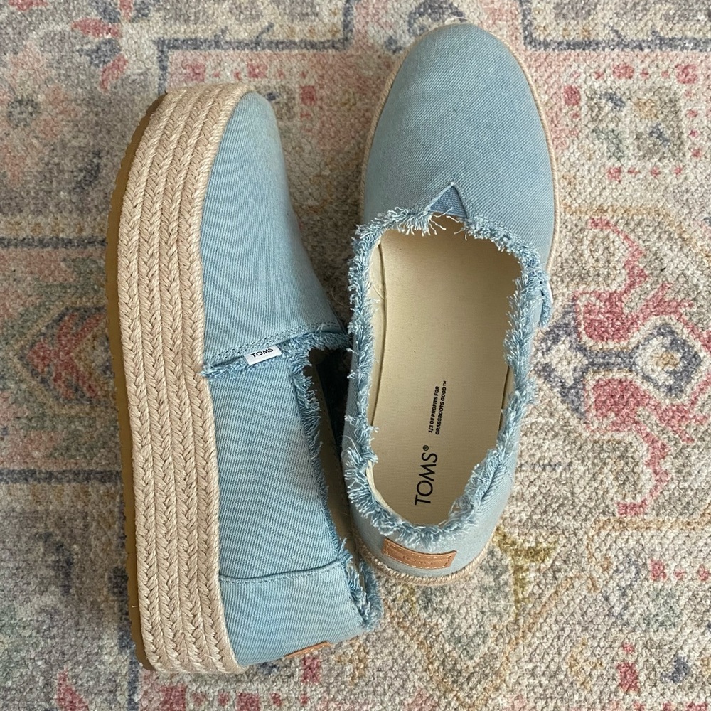 Tom’s platform slip on Espadrilles